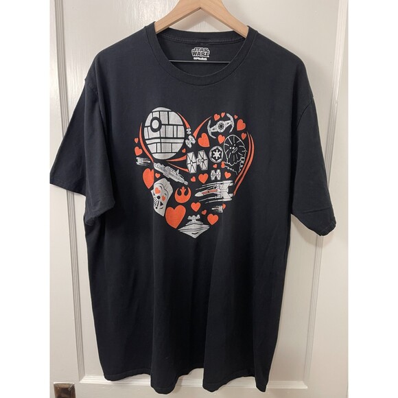Star Wars Heart Character T Shirt Unisex Adult Size XXL (25.5" pit to pit) - Picture 1 of 6